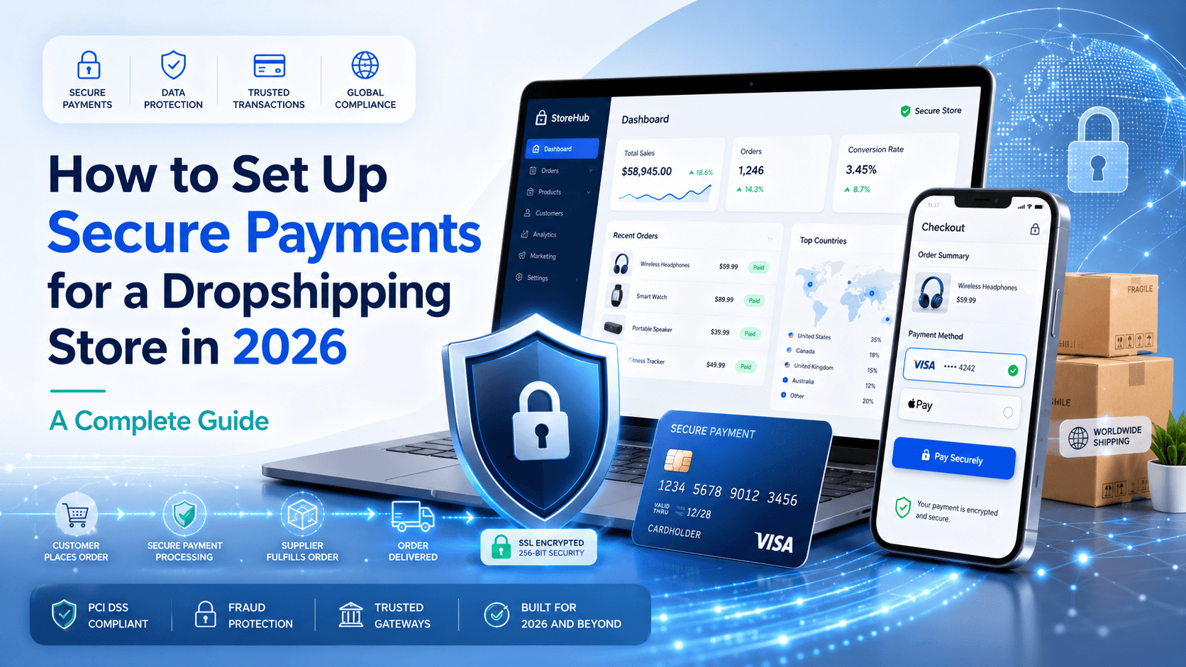 Cover image: How to Set Up Secure Payments for a Dropshipping Store in 2026: A Complete Guide