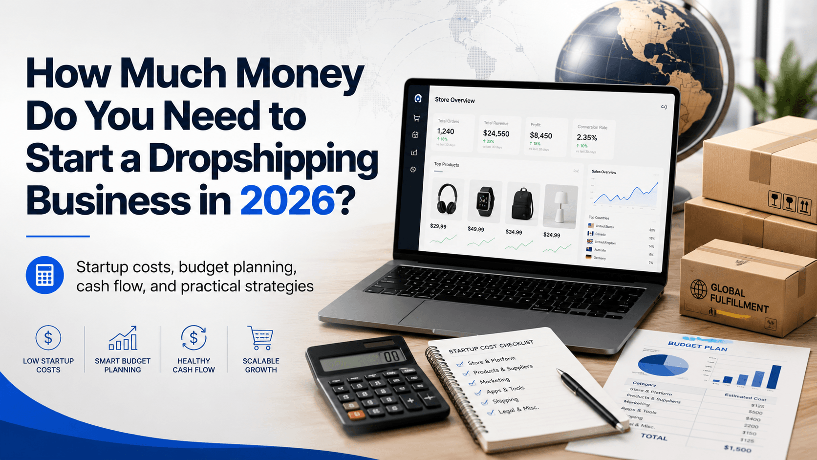 Cover image: How Much Money Do You Need to Start a Dropshipping Business in 2026?