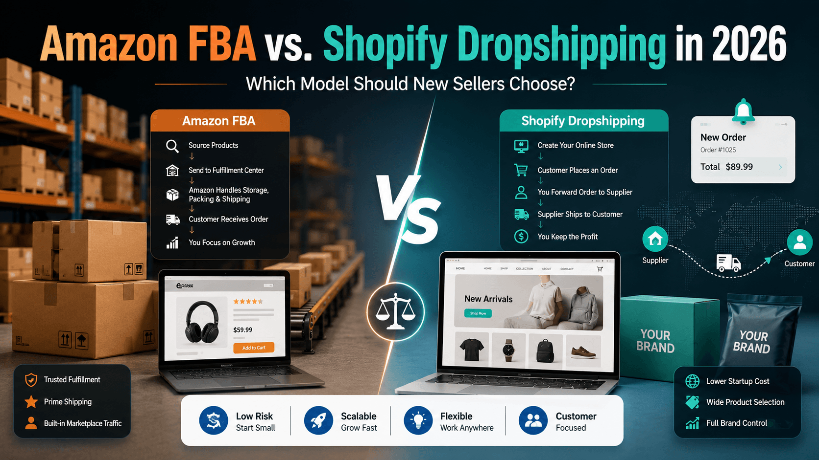 Cover image: Amazon FBA vs. Shopify Dropshipping in 2026: Which Model Should New Sellers Choose?