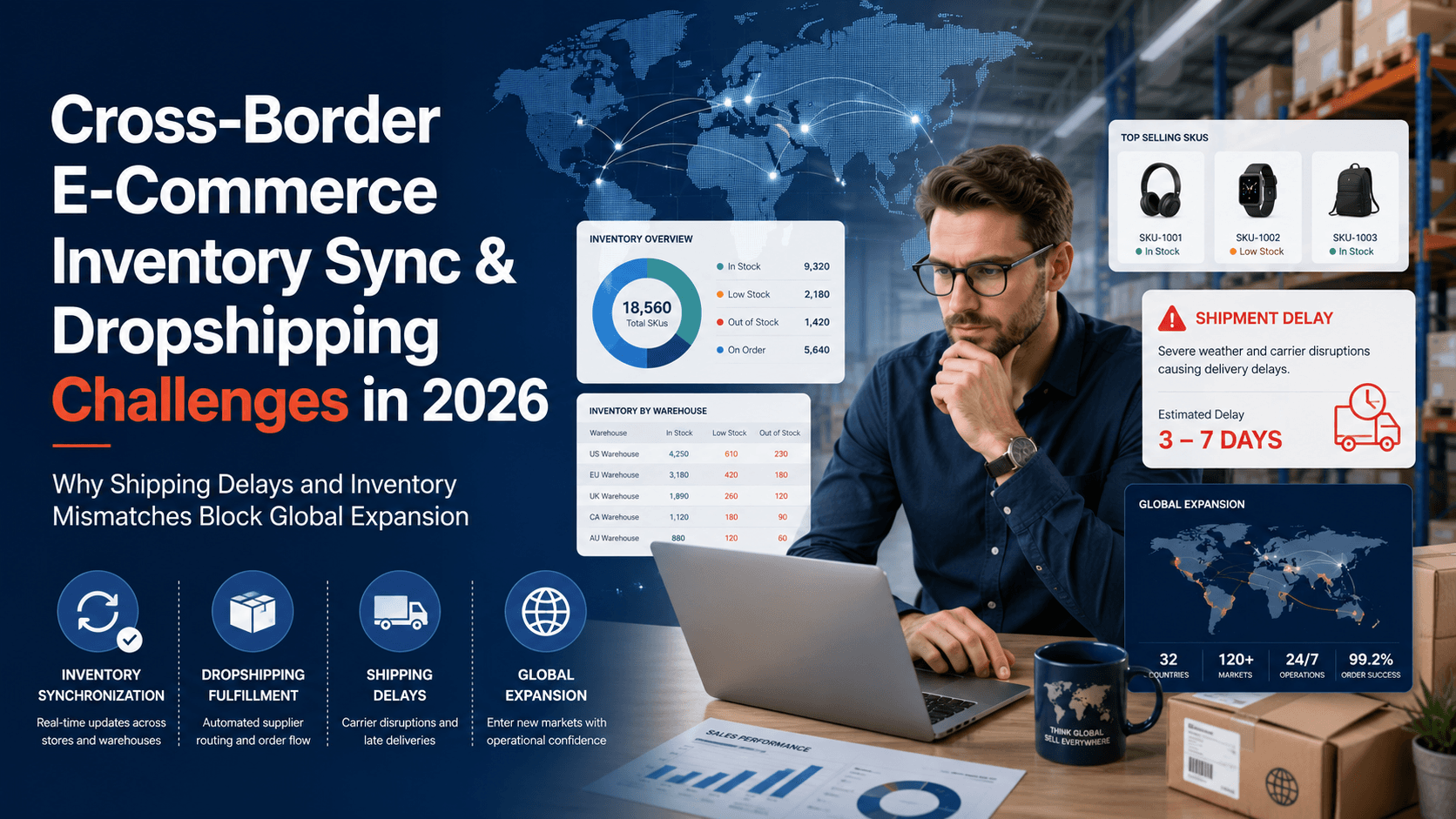 Cover image: Cross-Border E-Commerce Inventory Synchronization and Dropshipping Challenges in 2026: Why Shipping Delays and Inventory Mismatches Can Block Global Expansion