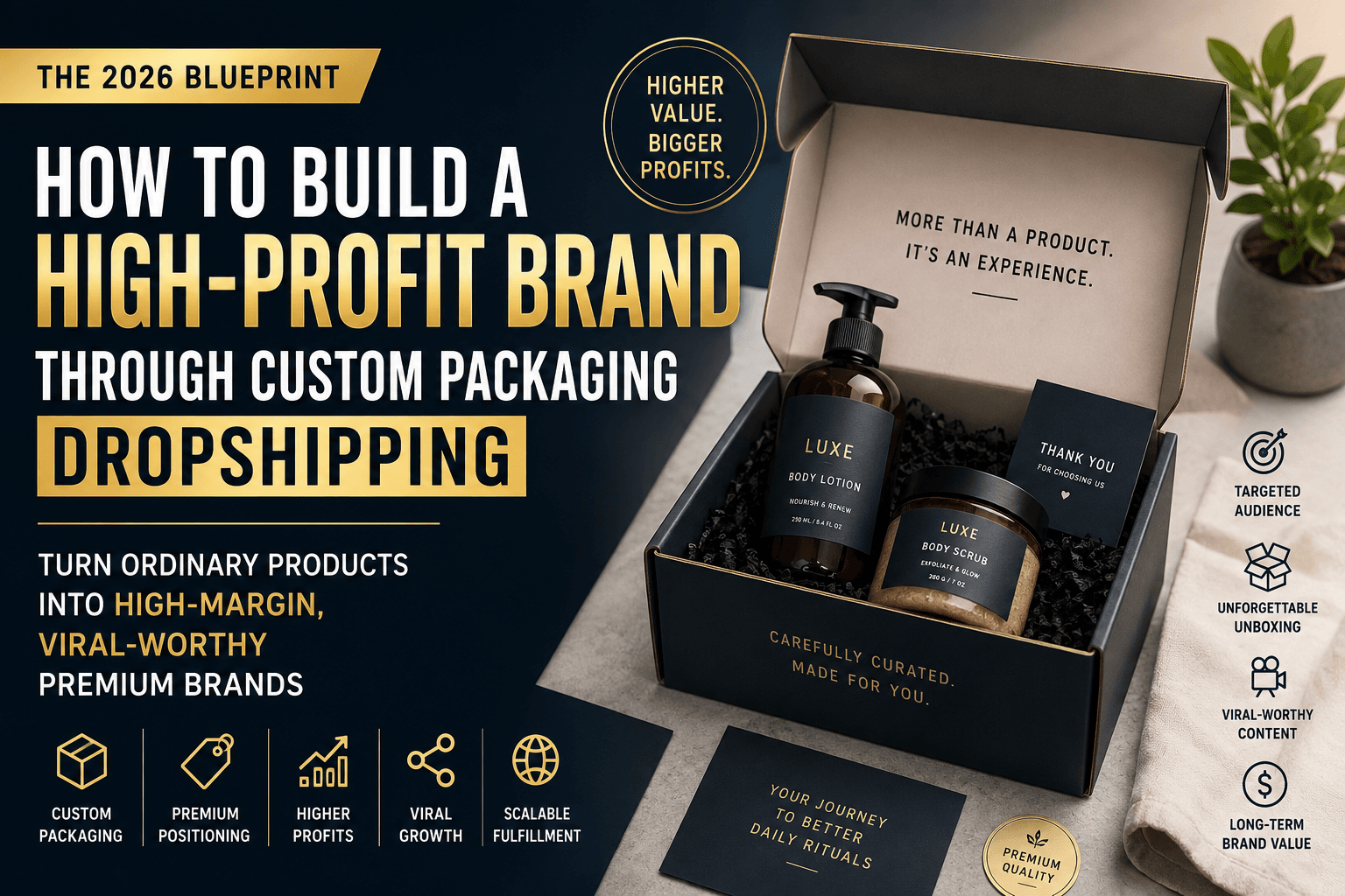 Cover image: How to Build a High-Profit Brand Through Custom Packaging Dropshipping in 2026: A Complete Blueprint for Turning Ordinary Products into Viral Premium Brands