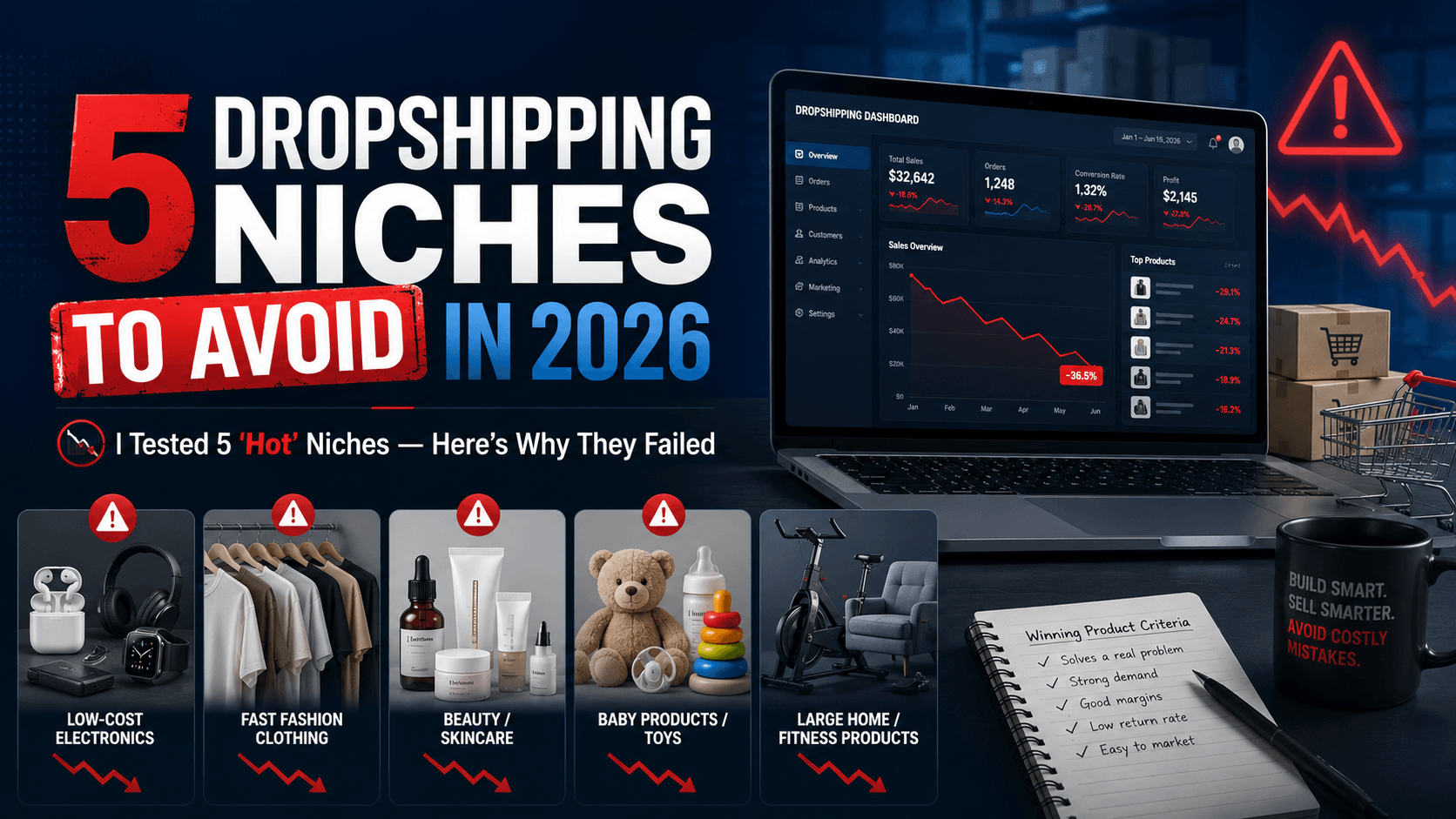 Cover image: 5 Dropshipping Niches to Avoid in 2026: Why These “Hot” Markets Failed