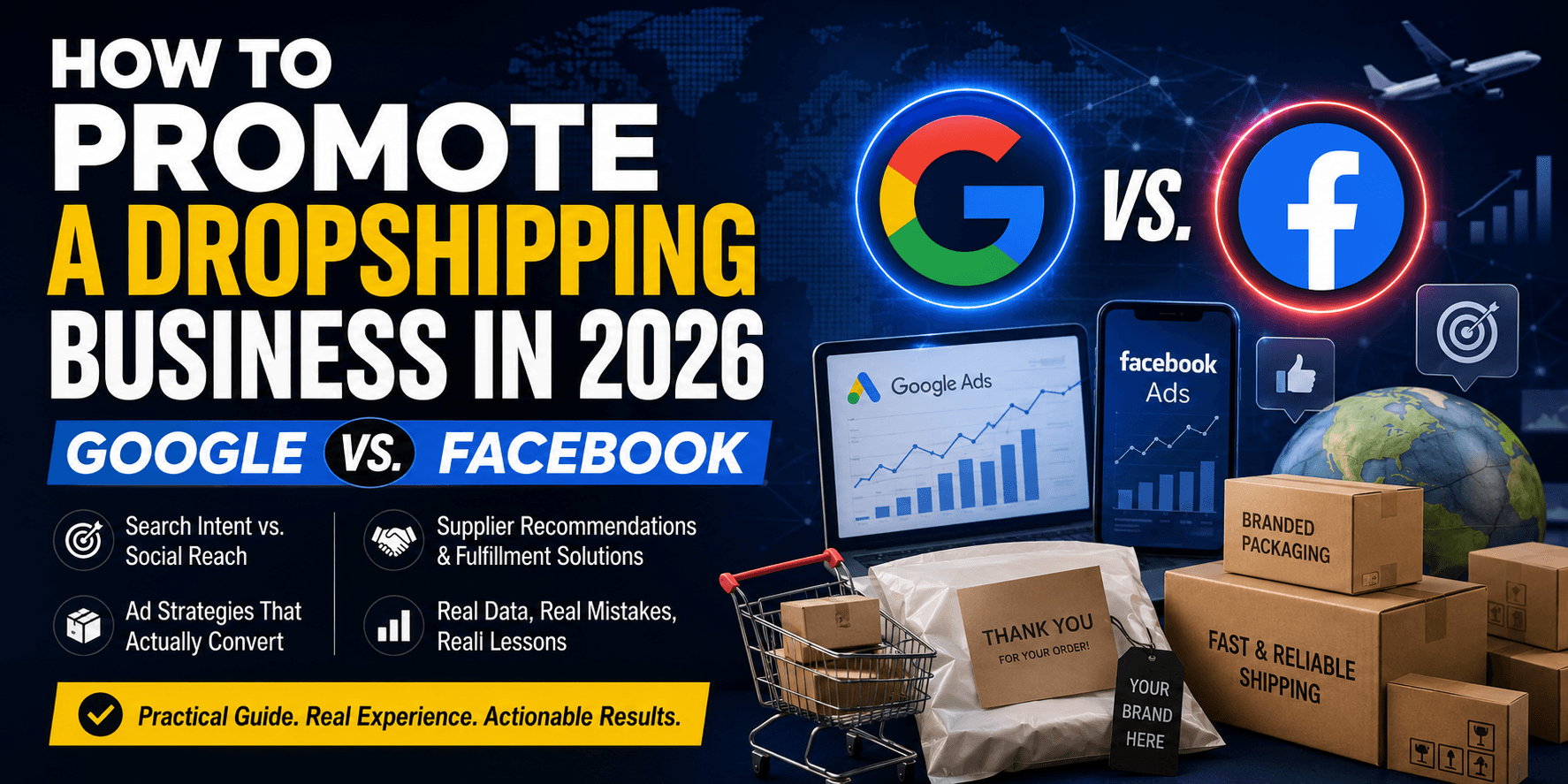 Cover image: How to Promote a Dropshipping Business in 2026: Google vs. Facebook
