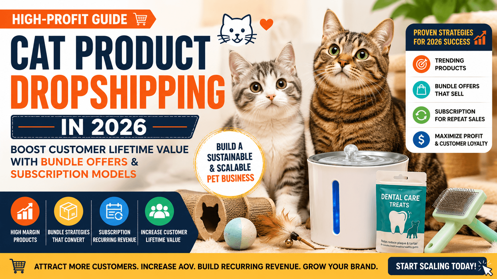 Cover image: High-Profit Cat Product Dropshipping in 2026: How Bundle Offers and Subscription Models Can Increase Customer Lifetime Value