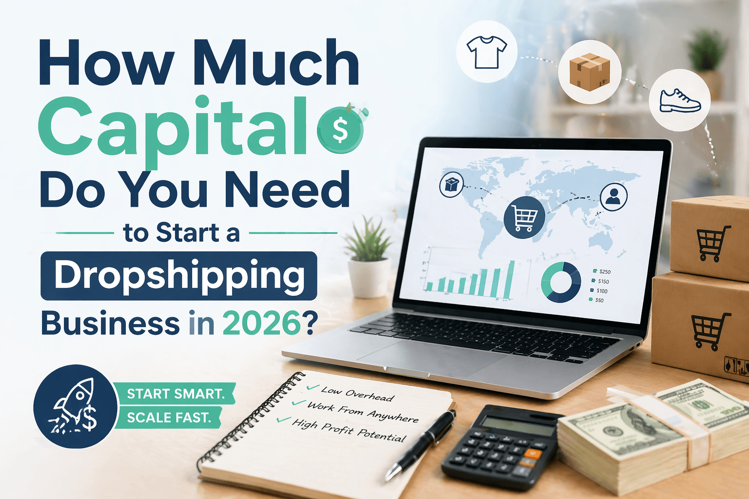 Cover image: How Much Capital Do You Need to Start a Dropshipping Business in 2026?