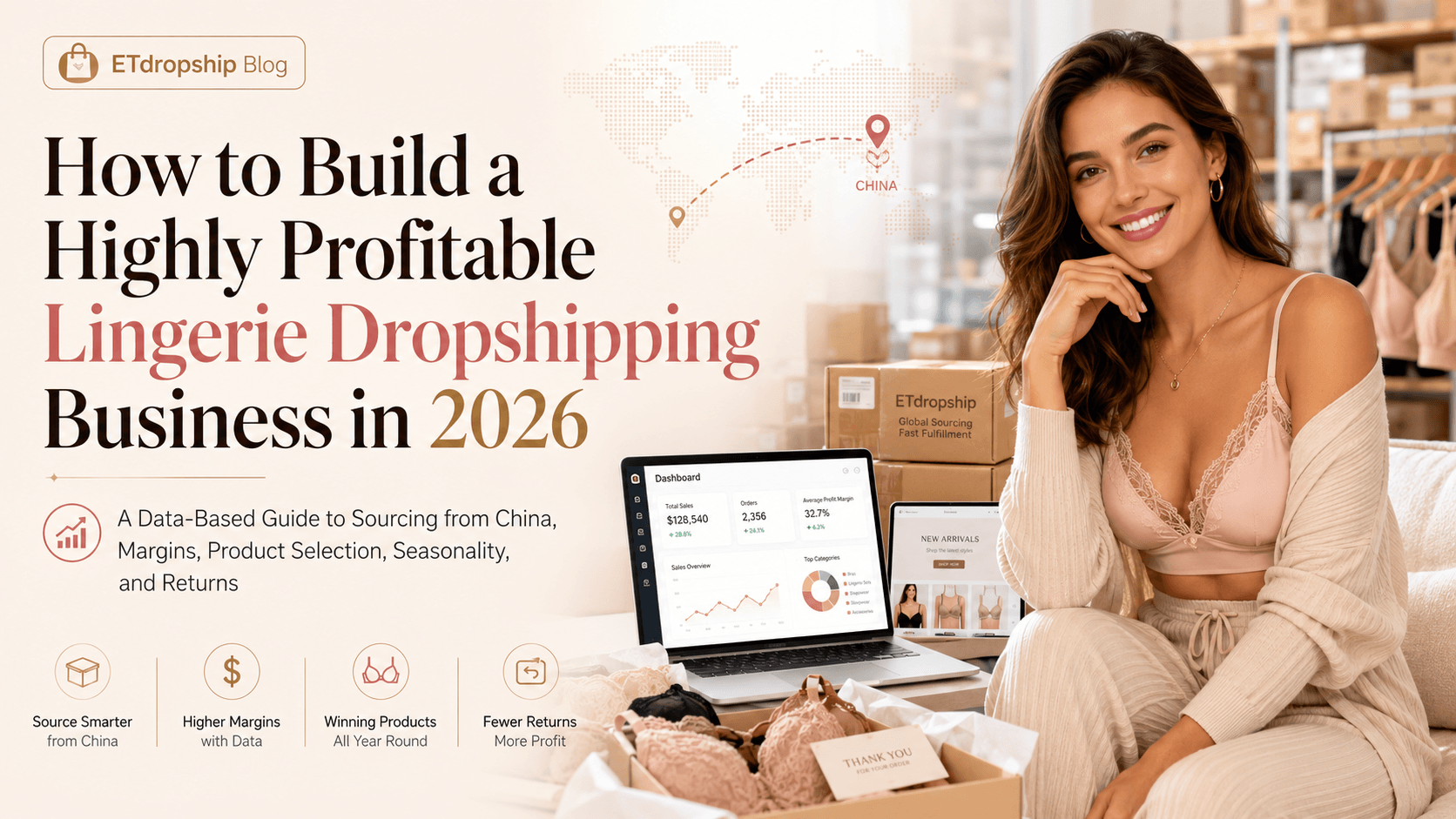Cover image: How to Build a Highly Profitable Lingerie Dropshipping Business in 2026: A Data-Based Guide to Sourcing from China, Profit Margins, Product Selection, Seasonality, and Returns