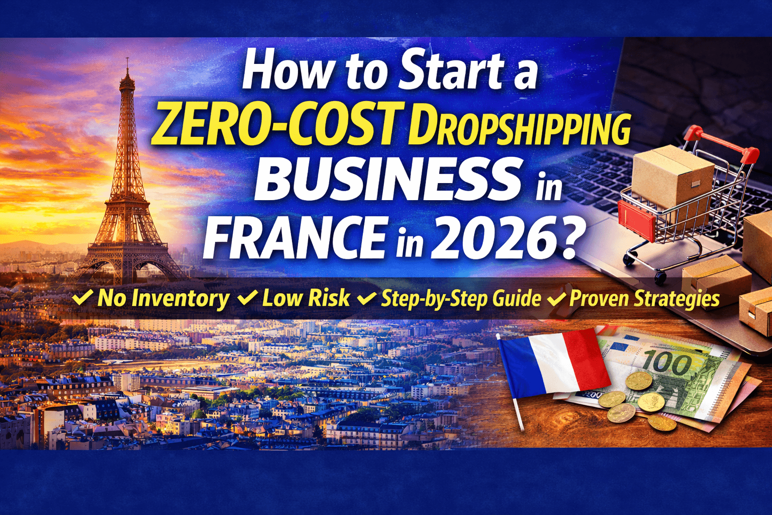 Cover image: How to Start a Zero-Cost Dropshipping Business in France in 2026?