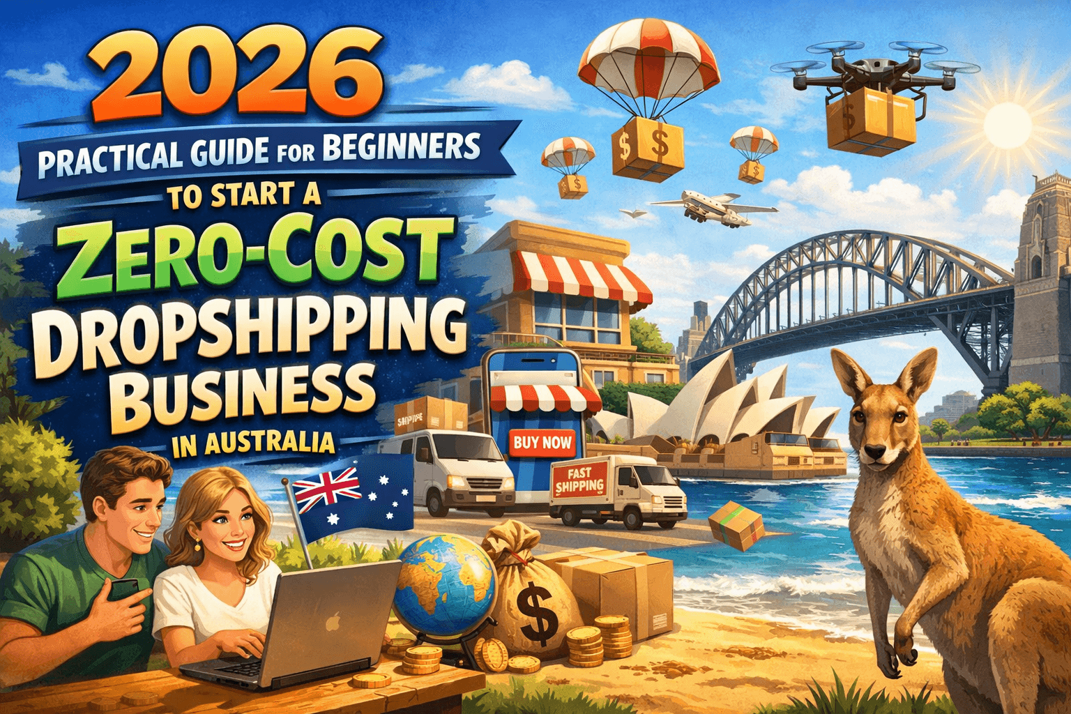 Cover image: 2026 Practical Guide for Beginners to Start a Zero-Cost Dropshipping Business in Australia