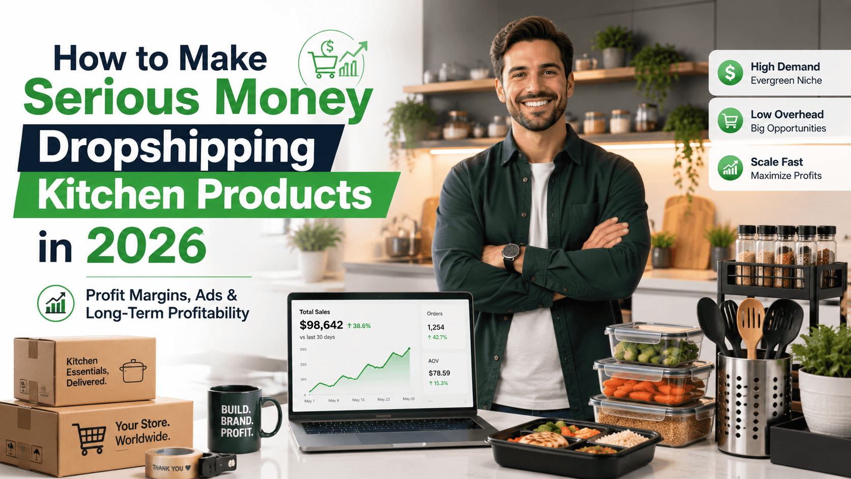 Cover image: How to Make Serious Money Dropshipping Kitchen Products in 2026: The Truth About Profit Margins, Advertising, and Long-Term Profitability