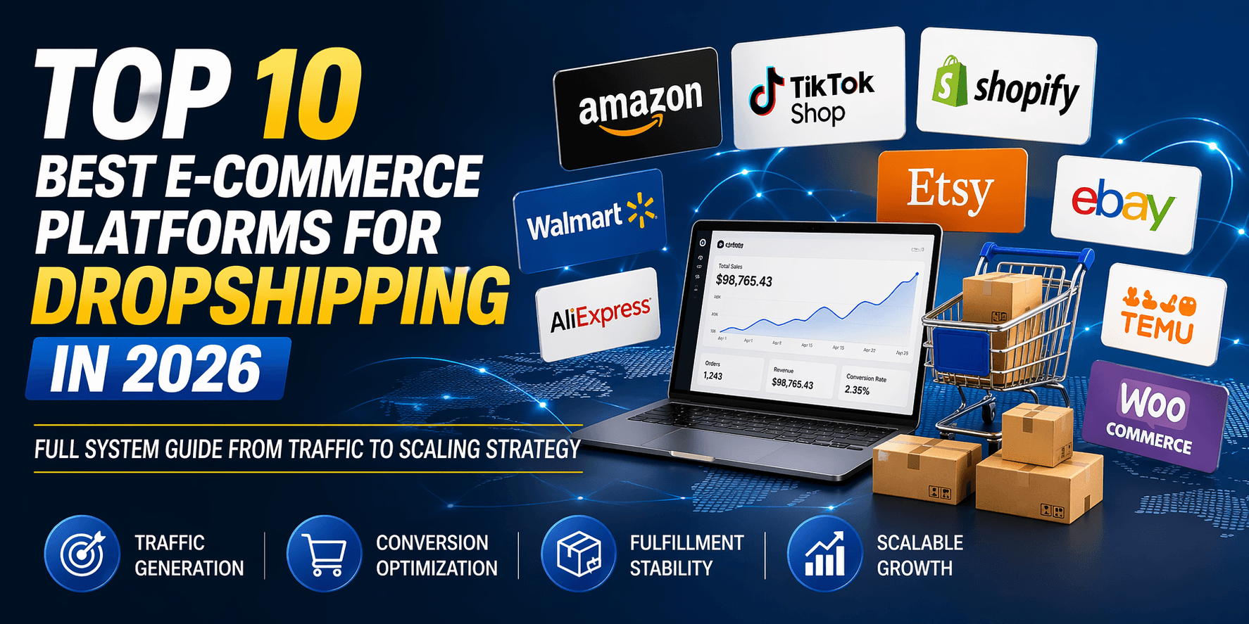 Cover image: Top 10 Best E-commerce Platforms for Dropshipping in 2026: Full System Guide from Traffic to Scaling Strategy